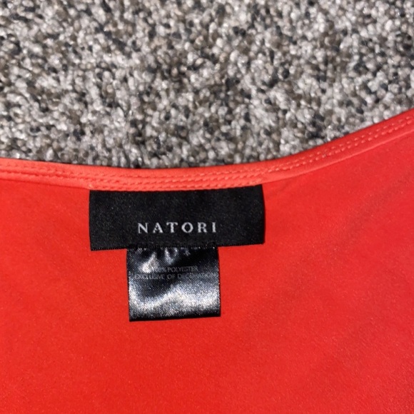 Natori Ankle Length Slip Dress in Red/Orange - Picture 3 of 5
